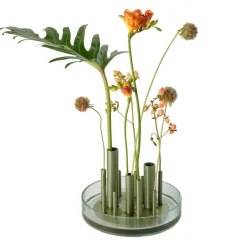 Ikeru vase Forest green, low