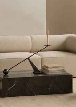 Interconnect candlestick 70 cm, Bronzed brass