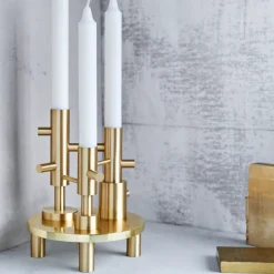 Jaime Hayon candle holder large, Brass