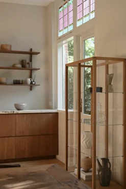 Japanese display cabinet large, Warm oiled oak