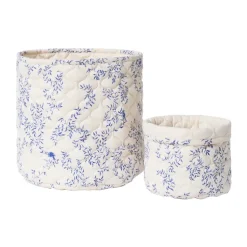 Jardim Satin quilted basket 2 pieces, 20xØ20 cm + 30xØ30 cm