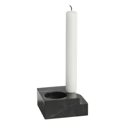 Jeu de dés 3 candle holder marble, Black