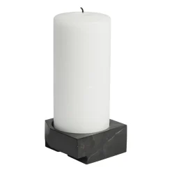 Jeu de dés 3 candle holder marble, Black
