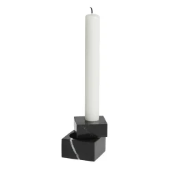 Jeu de dés 1 candle holder marble, Black