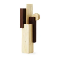 Join sculpture large, Ash-carbonized ash