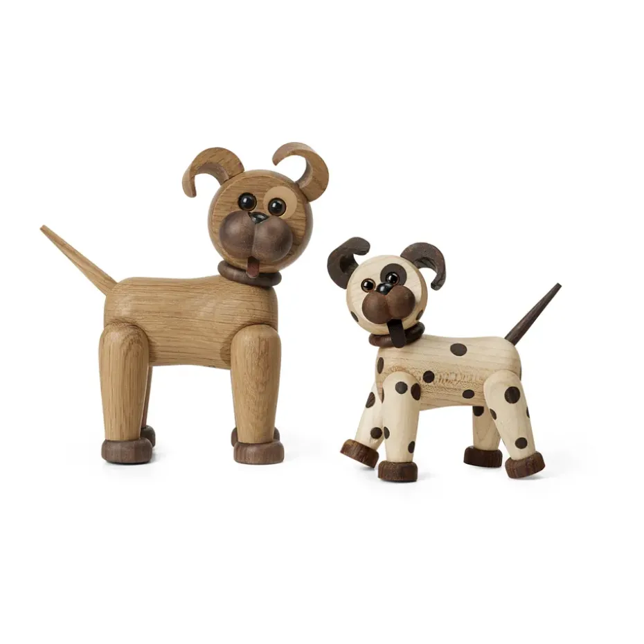 Joy dog decoration 11 cm, Maple