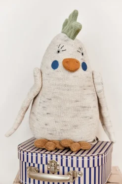 Kai parakeet plush toy, Off white-light mint