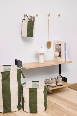 Kara storage basket large Ø38x54 cm, Dark Green