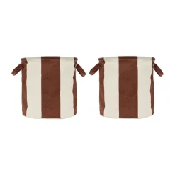 Kara storage basket medium Ø32x32 cm 2-pack, Nutmeg