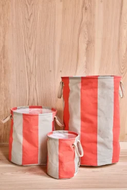 Kara storage basket small Ø18x22 cm 2-pack, Cherry Red