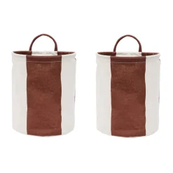 Kara storage basket small Ø18x22 cm 2-pack, Nutmeg