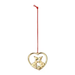 Karen Blixen kissing gnomes 6.5 cm, Gilded