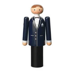 Kay Bojesen groom, Blue-black-white, 12 cm