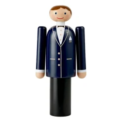 Kay Bojesen groom, Blue-black and white, 18 cm