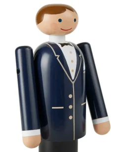 Kay Bojesen groom, Blue-black and white, 18 cm