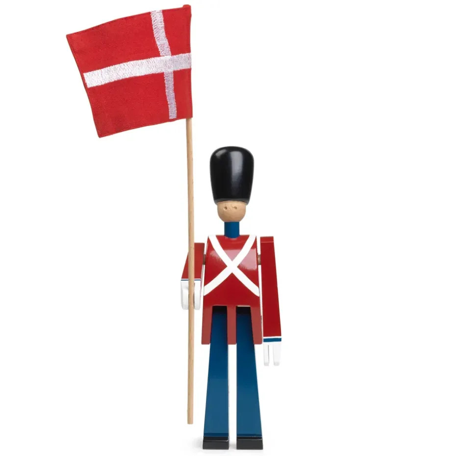 Kay Bojesen guard with textile flag, 29,5 cm