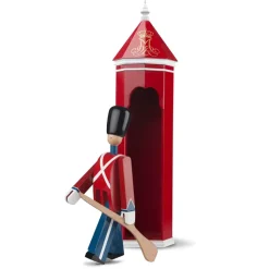 Kay Bojesen guard with textile flag, 29,5 cm