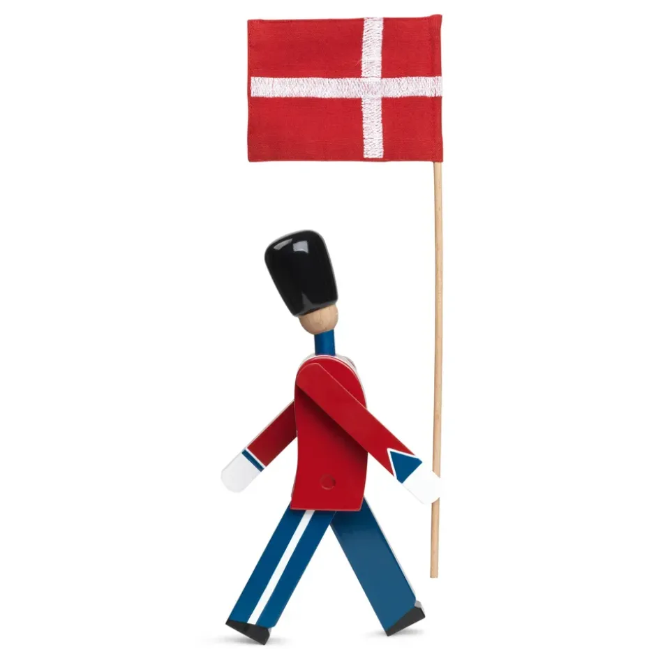 Kay Bojesen guard with textile flag, 29,5 cm