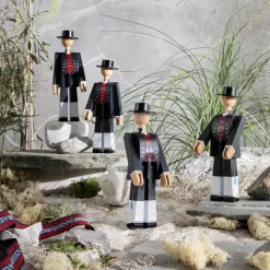 Kay Bojesen man in Norwegian folk costume, Black-red-white