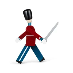Kay Bojesen officer with sword, Red-blue