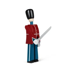 Kay Bojesen officer with sword, Red-blue