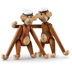 Kay Bojesen student cap for the small monkey, White-red