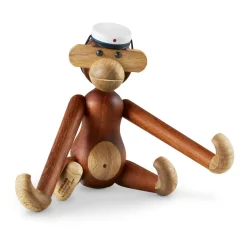 Kay Bojesen student cap for the small monkey, White-blue