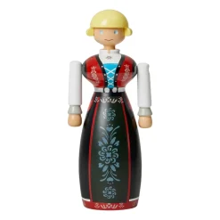 Kay Bojesen woman in Norwegian folk costume, Black-red-white