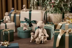Kay Bojesen wooden bear Liliput, Untreated oak, untreated maple