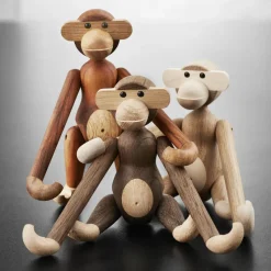 Kay Bojesen wooden monkey small, Oak-smoked oak