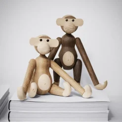 Kay Bojesen wooden monkey small, Untreated oak and maple