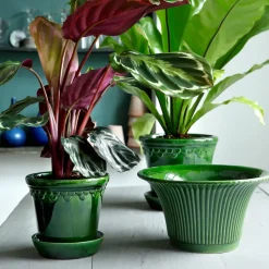Københavner flower pot glazed Ø16 cm, Green
