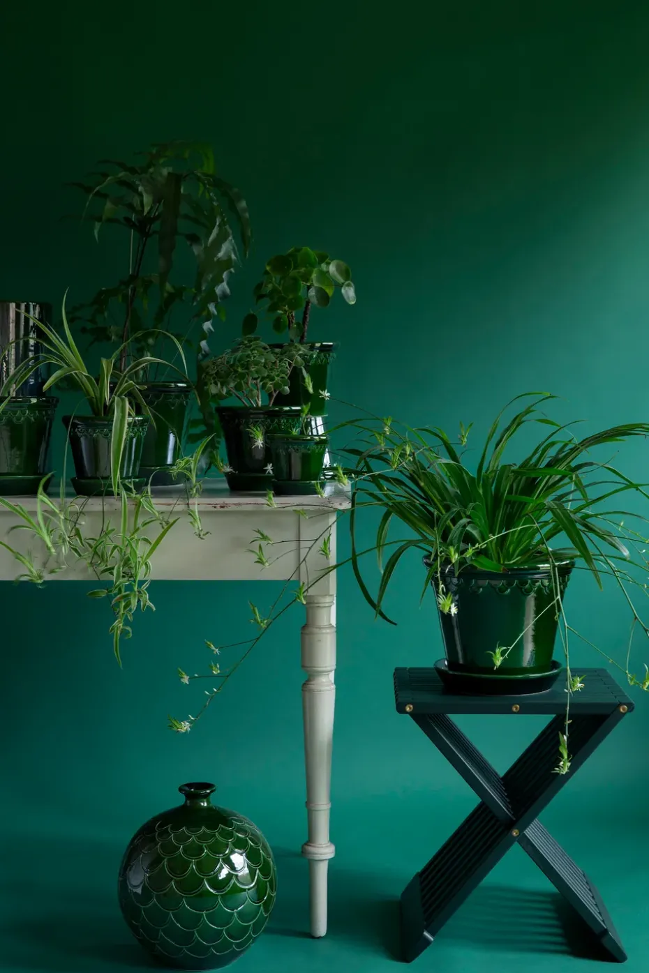 Københavner flower pot glazed Ø16 cm, Green