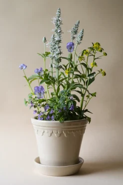 Københavner flower pot glazed Ø12 cm, Sand stone