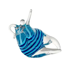 KE 'Badlycka' glass sculpture, Turquoise-blue