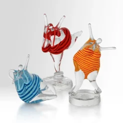 KE 'Badlycka' glass sculpture, Turquoise-blue