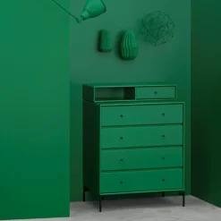 Keep dresser, Anthracite 04-black lacquered leg