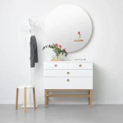 Keep dresser, White, oiled oak legs