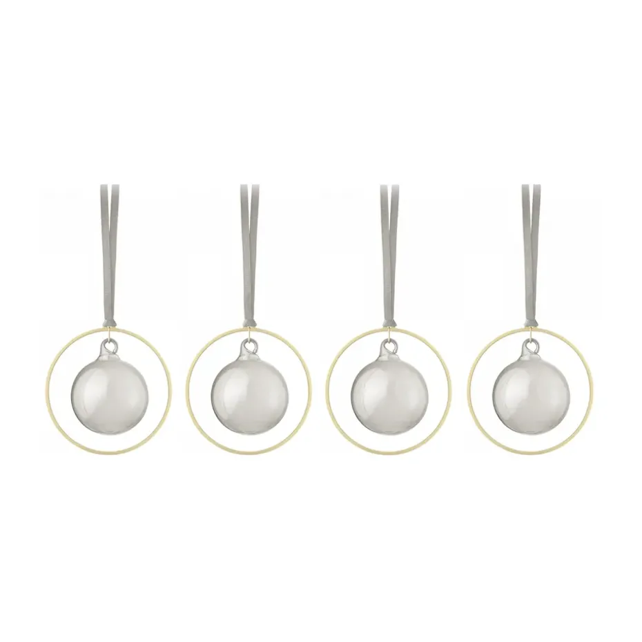 KITAI Christmas bauble 8,5 cm 4-pack, Smoke
