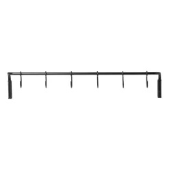Kitchen rod with 6 hooks, Black brass