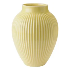 Knabstrup vase ribbed 27 cm, Yellow