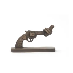 Knotted Gun mini 7 cm, Matte bronze