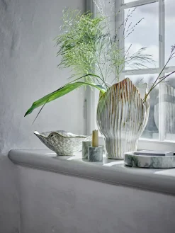 Kokoro candle holder 2 parts, Green marble