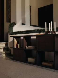 Kona bookcase cabinet insert, Dark Stained