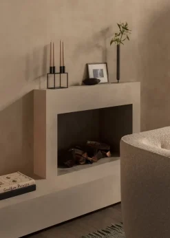 Kubus 4 candle holder, black
