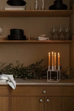 Kubus 4 candle holder, white
