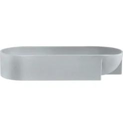 Kuru ceramic bowl 7.5x37 cm, light grey
