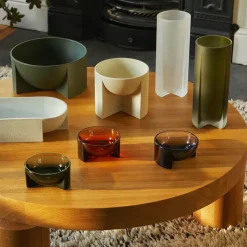 Kuru ceramic bowl 12x24 cm, moss green