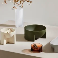 Kuru ceramic bowl 12x24 cm, moss green