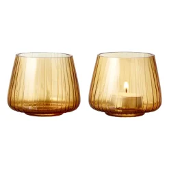 Kusintha tea light holder 7.5 cm 2-pack, Amber